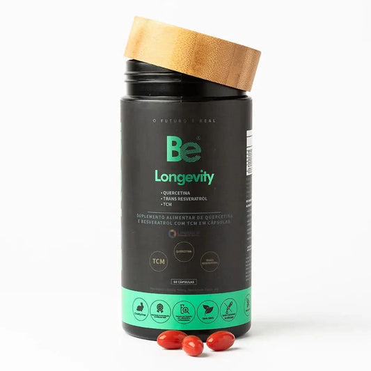 Coração & Vida | Quercetina 100mg + Trans-Resveratrol 60mg | Be Longevity – 60 caps